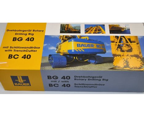 BYMO 1;50 SCALE BAUER BG 40 ROTARY DRILLING RIG WITH BOX (VGC)