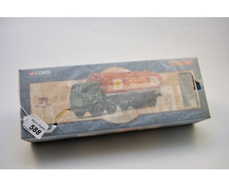 CORGI CLASSICS SHELL/BP LEYLAND ELLIPTICAL TANKER WITH DIECAST PETROL PUMP WITH BOX STILL IN TISSUE PAPER WRAPPING (NMC)
