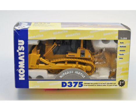 KOMATSU 1:50 SCALE D375 BULLDOZER FIRST GEAR MODELS WITH BOX (GC) 