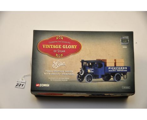 CORGI 1:50 SCALE FODEN DROPSIDE WAGON WITH CRATES - PICKFORDS STEAM POWERED LIMITED EDITION VINTAGE GLORY WITH CERTIFICATE NO