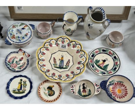 A collection of Quimper ware, mostly A/F