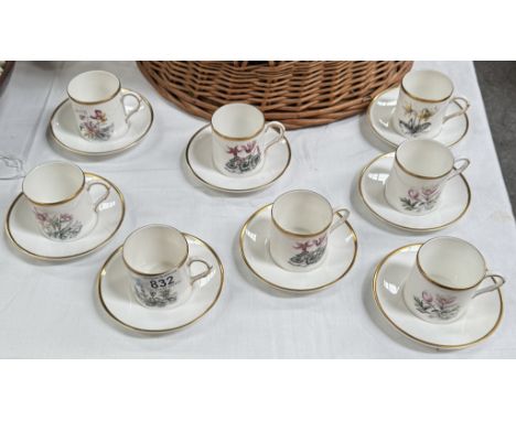 A Royal Worcester 16 piece coffee can set