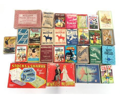 Quantity of assorted card games, includes Vacuation wartime game, 2 x The Central News Ltd. The Bookie Card Game, Whitman Rob
