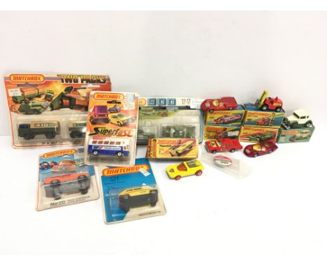 Selection of Lesney Matchbox models:900 Series TP-14 Ambulance & Staff Car; TP-15 Military Truck & Trailer 'USA' labels; 20 P