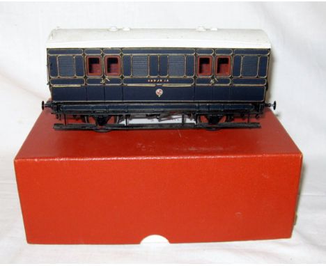 BLACKSMITH MODELS 0 Gauge etched Brass Kit built Blue S&DJR 4 wheel Brake Van. Well built and in Excellent condition.