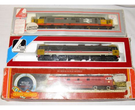 LIMA/HORNBY 3 x Diesels - Lima L205208 Class 37 'Sir William Cookworthy' in RF Yellow and Blue Livery (Excellent with LE Cert