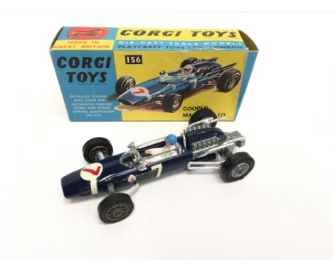 Corgi Toys 156 Cooper Maserati F1 Racing Car. E in VG box with Corgi leaflet. 