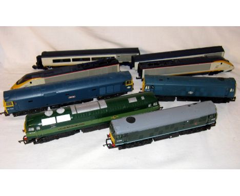 HORNBY, LIMA and an HO JOUEF - 4 x Diesel Locomotives and a Eurostar - Hornby R259 BR Green Class 26 # D5206 (Good), R068 BR 