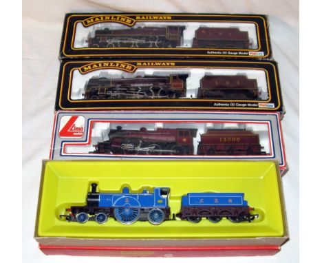 MAINLINE/ HORNBY/LIMA 4 x LMS/CR Locomotives all with Excellent bodies and Tenders but needing lubrication in Good Boxes - Ho