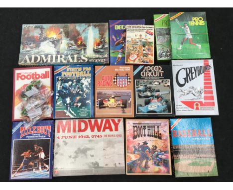 Quantity of assorted Strategy/ Role Playing games, includes Avalon Hill Auto-Racing, Avalon Statis Pro Football, Avalon Midwa