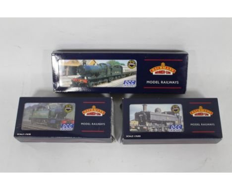 THREE BOXED BACHMANN '00' GAUGE LOCOMOTIVES, to include 0-6-0 saddle tank GWR green 7788, 2-6-2 Prairie tank BR green 4607, a