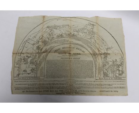 THE GREAT HISTORICAL PICTURE OF THE SIEGE OF ACRE, painted by Robert Ker Porter. Descriptive Sketch.', leaflet from the exhib