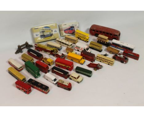 A COLLECTION OF VARIOUS BOXED AND LOOSE DIECAST AND OTHER VEHICLES, mainly buses by Corgi, Westley, Dinky, Budgie etc.