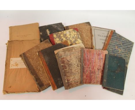 A SMALL COLLECTION OF HAND WRITTEN ACADEMIC NOTES - from 19th and early 20th century religion, law, geology etc to include on