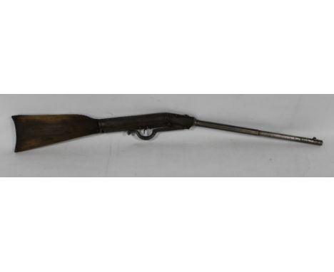 A VINTAGE LEVER COCKING AIR RIFLE, with part octagonal barrel, L 88 cm