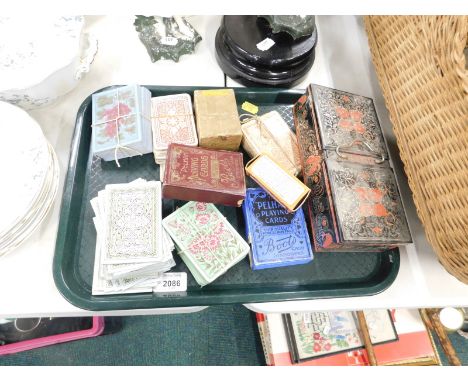 Various playing cards, De La Rue and co, early 20thC pack, various others, metal card box, etc. (a quantity)