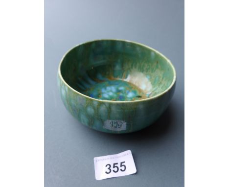 A Monterey Pottery bowl 'Monterey Jade' with booklet 