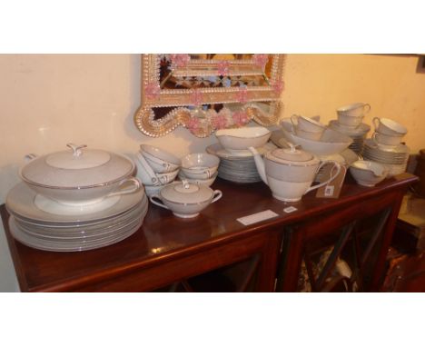 An extensive Japanese Noritake porcelain 'Damask' pattern dinner and tea set 