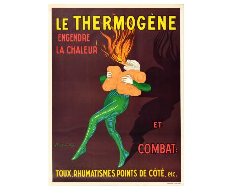 Original vintage advertising poster by the renowned poster artist Leonetto Cappiello (1875-1942): Le Thermogene engendre la c