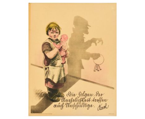 Original vintage German workplace poster issued by Parker-Holladay company in Berlin. Doval was a German equivalent of Bill J