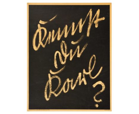 Original vintage German motivational workplace poster issued by Parker-Holladay company in Berlin. Doval was a German equival