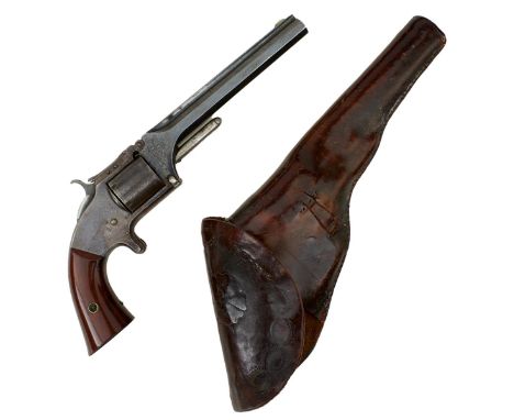 A .32 OBSOLETE CALIBRE RIMFIRE SMITH &amp; WESSON NO.2 ARMY SIX-SHOT REVOLVER ENSEMBLE, 6inch sighted octagonal blued barrel 
