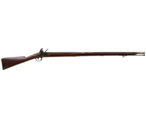 A .650 CALIBRE FLINTLOCK VOLUNTEER LIGHT INFANTRY FUSIL, 39inch sighted barrel engraved No.8, border engraved bevelled lock s