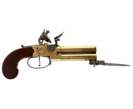 Sold at Auction: AN INTERESTING BRASS-BARRELLED FLINTLOCK BLUNDERBUSS  PISTOL BY JOHN WATERS, CIRCA 1785, serial no. 239