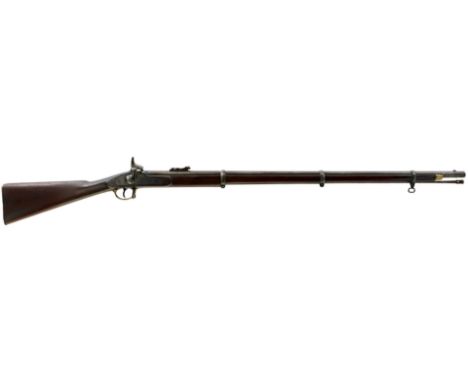 A .577 CALIBRE PATTERN 1853 THREE-BAND PERCUSSION ENFIELD RIFLE, 39inch sighted barrel fitted with ramp and ladder rear sight