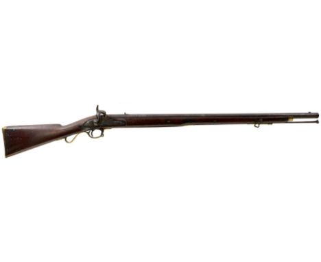 A .750 CALIBRE PERCUSSION MODEL 1832 NEW LAND PATTERN SERGEANT'S VOLUNTEER CARBINE, 33inch sighted barrel, bevelled lock conv