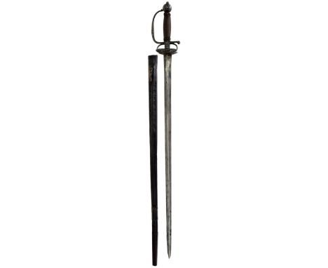 AN 18TH CENTURY CUT STEEL HILTED SMALLSWORD, 68.5cm triangular section incurved blade, characteristic hilt, the pierced uptur