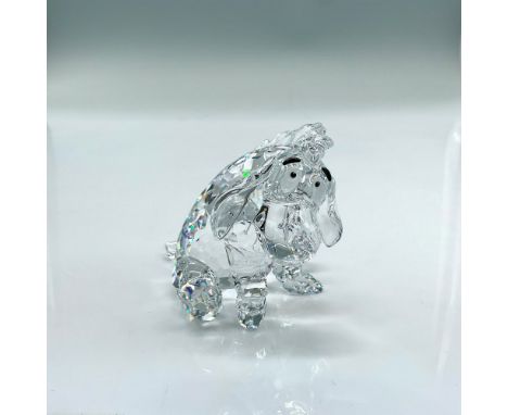 Clear faceted crystal figure of the classic Disney donkey sitting looking glum. Part of the Winnie the Pooh collection. Swaro