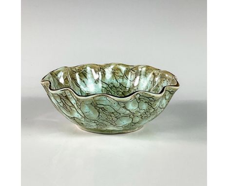Turquoise toned with lustre finish &amp; branch patterning.Â&nbsp;Hand Painted Holland Delft on bottom. This item has no rese