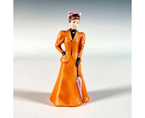 Hand painted in matte finish. She wears an elegant orange attire, taking a stroll in the park. Goebel backstamp. Issued: 20th
