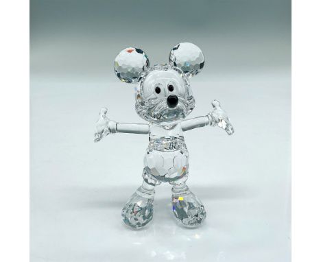 Faceted crystal figure of Mickey Mouse standing with his arms open. Part of the Disney Showcase Collection. Swarovski mark. T