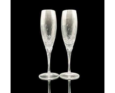 Lovely set of gorgeous Gorham crystal toasting glasses in the Jolie pattern. This item has its original box: 8"L x 3"W x 10.5