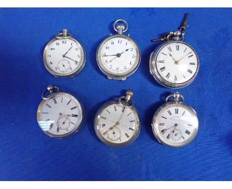 ELDON OF LONDON: A SILVER PAIR-CASED GENTLEMAN'S POCKET WATCH with key-wind movement, the white enamel dial with black Roman 