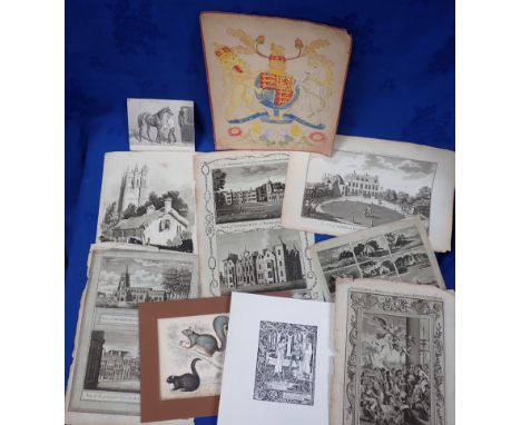 A COLLECTION OF PRINTS 18th and 19th century, engravings etc. mostly architectural