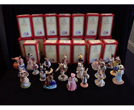 A COLLECTION OF ROYAL DOULTON BUNNYKINS FIGURINES to include; 'Little Bo Peep', 'Fisherman', 'Judy', 'Tourist', 'Bridesmaid',