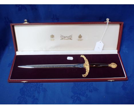 A 50th ANNIVERSARY DAGGER OF THE END OF SECOND WORLD WAR inscribed, 'TO CELEBRATE FIFTY YEARS OF PEACE AND RECONCILIATION SIN