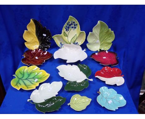 A COLLECTION OF CARLTONWARE LEAF DISHES mostly 1950s/60s, Australian market