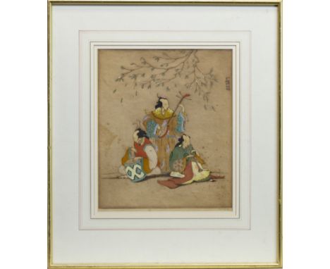 D P TYSON, CONCERT colour print, signed, further signed, numbered 34/100, and dated 9.6.32 verso 30cm x 25cm Mounted, framed 