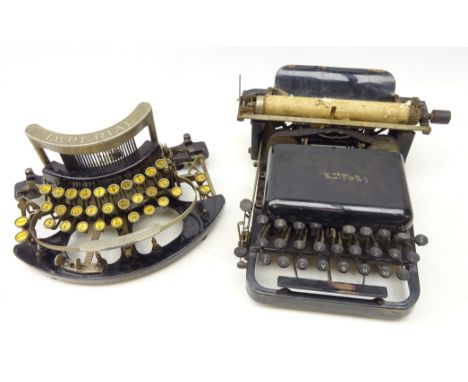 Armstrong 'Model No. 7' typewriter and an 'Imperial' typewriter AF