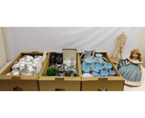 Susie Cooper 'Glen Mist' pattern tea ware, Poole pottery teaware, Nickie Ross 'Bellboy' novelty teapot, two Accordion folding