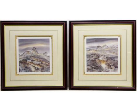 'Highland Light l and ll', two contemporary limited edition colour prints No.384/850, signed, titled and numbered in pencil b