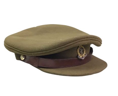 BRITISH ARMY JACKET, AND ANOTHER  both bearing 19th Infantry patches and RAMC, along with a British Army peaked hat with medi