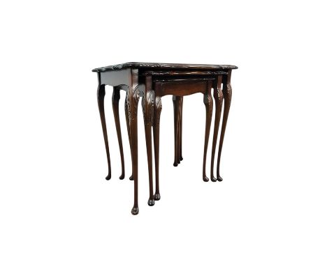 CHEVAL MIRROR, ALONG WITH A NEST OF TABLES AND AN OAK SHELF the cheval mirror painted whitecheval mirror 164cm highQty: 3