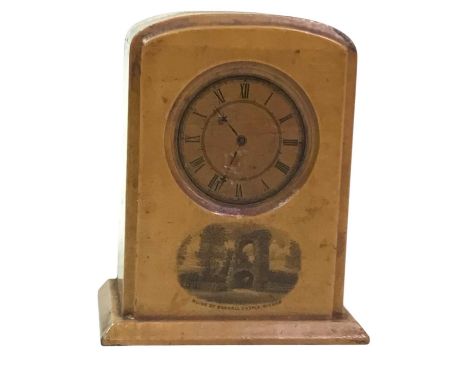COLLECTION OF MAUCHLINE WARE, ALONG WITH FURTHER including a money bank modelled as a clock, a rectangular clock and two furt