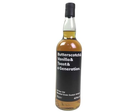 BUTTERSCOTH & VANILLA & TOAST & A GENERATION, 30 YEAR OLD BLENDED GRAIN SCOTCH WHISKY, ATOM LABS 70cl / 40%