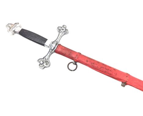 KNIGHT'S TEMPLAR SWORD, with scabbard83cm long